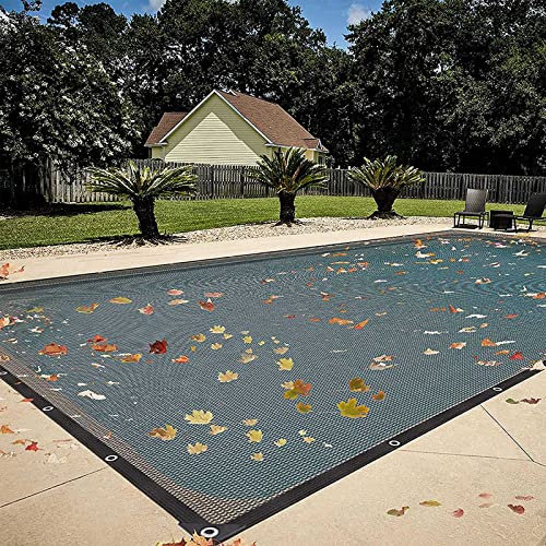 Winter Pool Cover, For In Ground Swimming Pools - Leaf Net Screen Cover To Keep Leaves Out - Rectangle Mesh Pool Covers