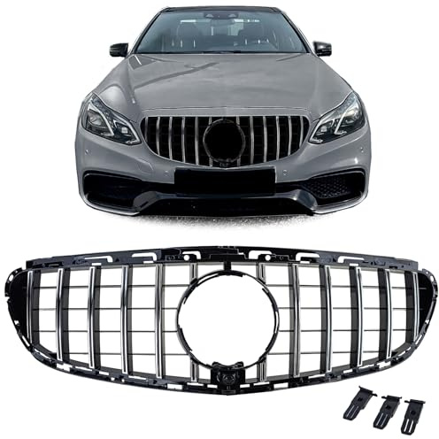 Sport Kühlergrill Schwarz Glanz Chrom für Mercedes E W212 S212 Facelift 13-16