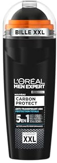 L'Oréal Paris Men Expert - Carbon Protect Ice Fresh XXL - Déodorant Bille Homme Anti-Traces - 100 ml - GRAND FORMAT
