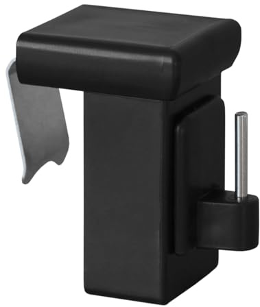 dekondo - 10x Fensterhaken Dekohaken Dekoklipp Fensterclip für Fensterdekoration - Klemmbereich: 10-27mm UNIVERSAL, Aufhänger Fensterdeko (schwarz)