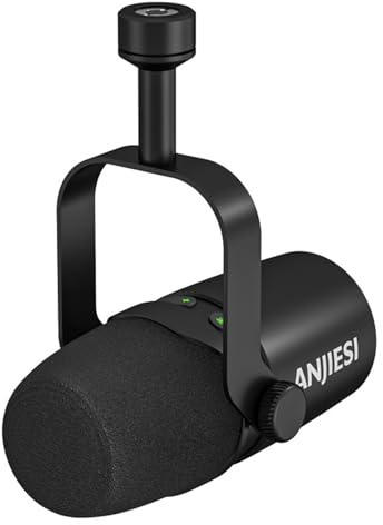 Laikoutd Microfono Dynamic USB 3pin per Podcasting E Giochi Professionali con Microfono Computer Tecnologia Cancellazione del Rumore Intelligente