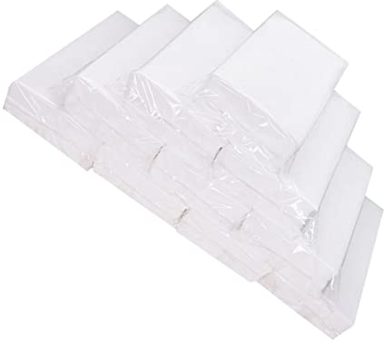 BESTYASH 10 Packungen Pack Servietten Weiß Weiche Saugfähige Papierservietten aus Umweltfreundlichem Holzstoff Dicke Formstabile Taschentücher für Zuhause Hotel Restaurant und Ktv