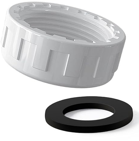 Tapón roscado de PVC para tubería, tapón rosca hembra desagüe fregadero cocina, tapones sifones electrodomésticos, con anillos goma sellado, sellar juntas y extremos tuberías. blanco 40mm