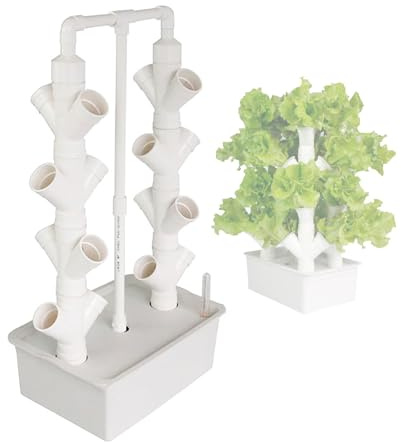 Hydroponics Tower Garden - Sistema di coltivazione indoor per erbe, frutta e verdura - Grande torre aeroponica