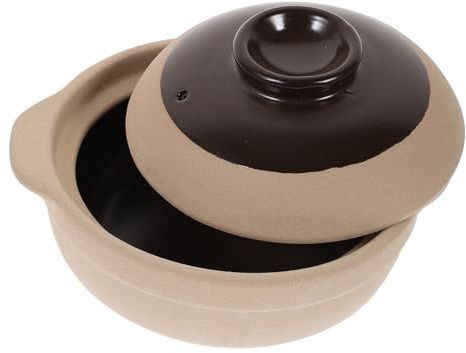 Healifty Pentola in Terracotta per Stufati e Cottura Domestica Resistente Alte Temperature Superficie Liscia Antiaderente Design Ergonomico per Cucina Tradizionale