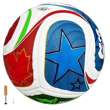 SAWUTPV Ballon de Football Taille 5, Ballon de Foot League des Champions Entraînement, Adolescent et Adultes Match Ballon Foot, Cadeau d'anniversaire pour Amateurs de Ballon Foot