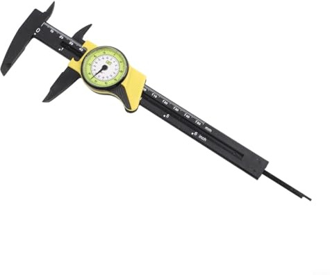Calibre de plástico de 6 pulgadas, instrumento de ingeniería ligero para medidor de profundidad interior exterior, métrico y para calibrador Vernier Imperial para medición de joyería automotriz y