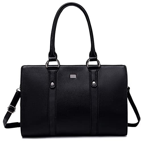 David Jones - Damen Große Handtasche Tote Shopper - Frau Henkeltasche PU Leder Tasche - A4 Schultertasche Arbeit Schule Büro Arbeitstasche Aktentasche Lange Henkel Tragetasche Elegant - Schwarz