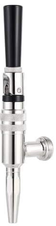 MRbrew Stout Beer Coffee Faucet – 304 Stainless Steel Keg Beer Tap for Cold Brew Coffee & Nitro Beer, Beer Faucet Homebrew Kegerator Tower Tap with Standard Black Plastic Tap Handle | For Cold Brew Coffee & Nitro Beer, Beer Faucet Homebrew Kegerator Tower Tap with Standard Black Plastic Tap Handle