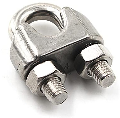 Drahtseil-Clip – BE-TOOL 304 Edelstahl Drahtseile Clip Kabelklemme Silber Ton zum Be- und Entladen von Waren, Hissmaschinen und etc, 10 Stück, silber