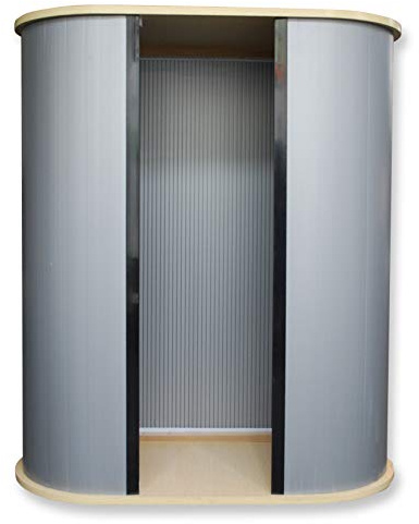 Promo-Station GmbH Promotion-Theke Easy, Messetheke ohne Druck, Messetresen, Theke, POS, Messestand, Werbetheke, Promostand in Ahornoptik, 92 x 80 x 40 cm, für Heimbüro