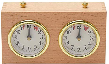 Chess Clock Timer Chess Timer Chess Clock Wooden Analog Game Mechanical Timer Count Up Down for Competition