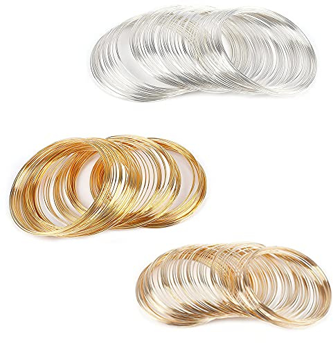 Armband Formband, Handwerk Aluminiumdraht Ringe, Schmuckfaden Set, Formband Stahlfaden Armband Formbänder Kreise Für Armbandherstellung, Schmuckherstellung, Heimwerkerbedarf (3 Farben)