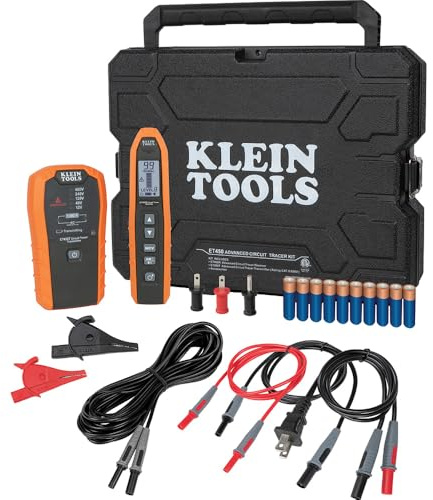 Klein Tools ET450 Advanced Underground Circuit Breaker Finder and Wire Tracer Kit for Energized and Non-Energized Breakers, Fuses, and Wires
