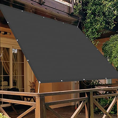 Sunsegel Rechteckig Wasserdicht 5 x 6 m Sonnenschutz Netz Shades Segel Markise Leicht Und Haltbarkeit für Patio Hinterhof Rasengarten, Dunkelgrau