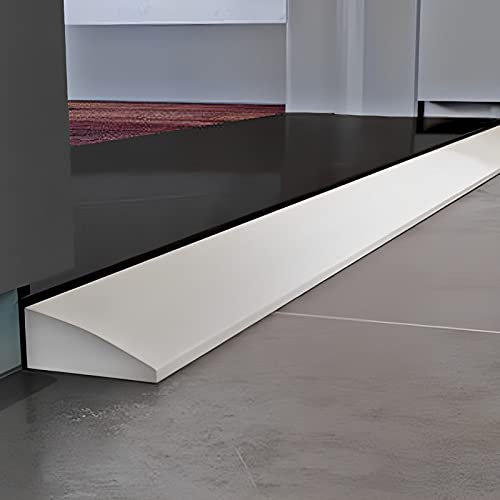 Rampe Türschwelle 2cm Randstein Rollstuhlrampe mit Kleberückseite Silikon Auffahrrampen für Saugroboter, Bad, Balkon, Freischneidend, Gute Reinigung, Weiß (Size : 150x2x1.2cm)