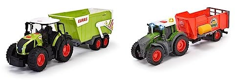 Dickie Toys - CLAAS Traktor mit Anhänger (64 cm) & - Fendt Traktor mit Anhänger (26 cm) Spielzeug