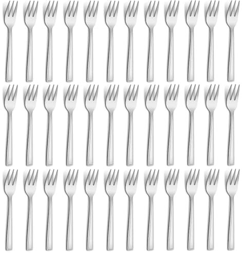 Kuchengabeln 36 Stück，Hunnycook Kleine Gabeln Dessertgabeln Set, 5.9 ''(15 cm) Edelstahl Gabeln,Kuchengabeln für Zuhause/Party/Restaurant, Spülmaschinenfest