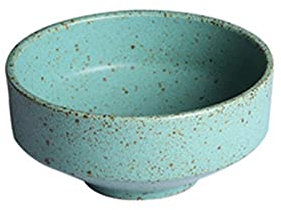 Tazones de Pasta Ensaladeras Grandes Plato de cerámica Retro verde hecho a mano for un solo hogar, taza de té for restaurante, plato redondo for bistec, cuenco for ensalada de arroz, cuenco for postre