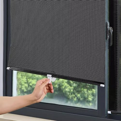Verdunkelungsrollo mit Saugnapf,Saugnapfes Rollo Fensterrollo Sonnenschutz-Rollos,Einziehbare Temporäre Jalousien,Für Balkon,Büro,Auto Rollo dachfenster ohne Bohren(Größe:40x60cm)