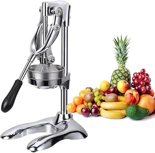 Exprimidor de jugo de naranja, exprimidor de cítricos de grado comercial, exprimidor manual de naranja de acero inoxidable, exprimidor manual de frutas para limón, lima (acero inoxidable)