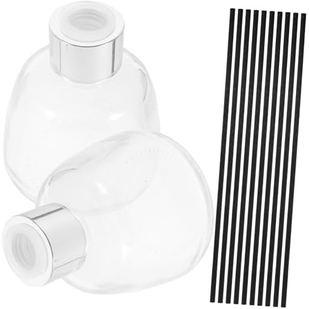 PRETYZOOM Botella de Aromaterapia con Relieve Difusor de Perfume Transparente Botella Difusora de Vidrio Vacía para Aceites Esenciales el Hogar Color Aleatorio