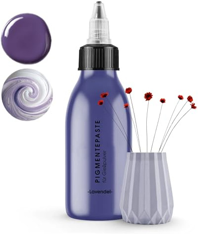 Kala Art Farbpigmente für Gießpulver - 150ml (Lavendel) für Bastelgips - Abtönfarbe für Bastelbeton, Reliefgießpulver & Modelliermasse - Zubehör zum Gips gießen Deiner kreativen Projekte