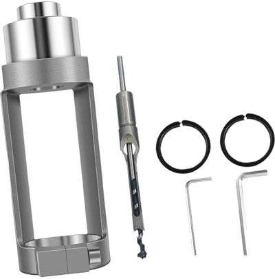 perfk Vierkantloch-Bohrer-Adapter mit Bit-Zubehör, Stemmvorsatz für handgeführte Bohrmaschine, 10-mm-bohrer