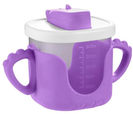 Frfik Bicchieri per bambini dai 1 ai 3 anni – Tazza per bambini con cannuccia – Tazza per acqua graduata per bambini, latte, all'aperto, casa