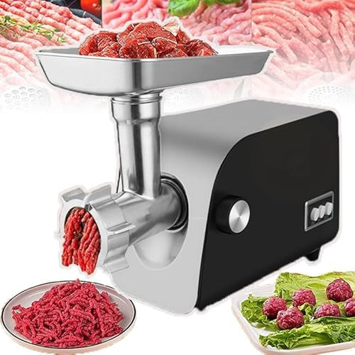 YXZQLOZ Tritacarne Elettrico da 1200 W, insaccatrice per Salsicce, tritacarne Domestico con Accessori per Salsicce, tritacarne Completamente
