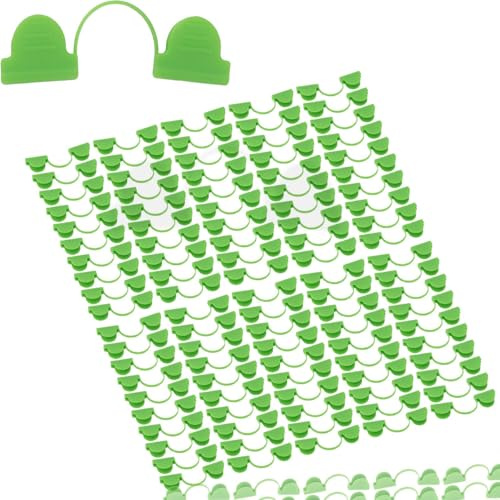 100 Stück Gewächshaus-Klemmen, Folien-Reihenabdeckung,Netz Tunnel Hoop Clips,Grün Gewächshaus Klemmen,Folie Kunstoff Gewächshausfolien Clips,Pflanzenclips für Netze Reihenabdeckung Netz, Schuppen(6mm)