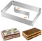 Marco de Horno Rectangular Ajustable, Molde Pastel, Anillos para Tartas de Acero Inoxidable, Aro de Pastelería, Marco de Horneado Rectangular Ajustable, Molde para Pastel Mousse Hornear Tartas