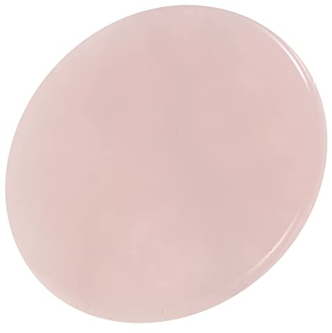 NIYANGLE Portable Jade Scraping Board Für Gesicht Und Körper Natürlicher Massageroller Für Muskelentspannung Und Wellness Rundform Aus Rosenquarz Für Tägliche Anwendung