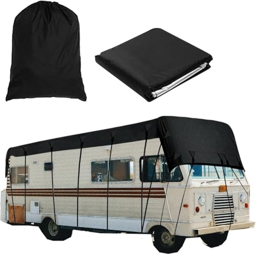 Cubierta de techo impermeable para caravana, lona protectora de tela Oxford 210D para caravana, diseño plegable para un fácil almacenamiento y transporte