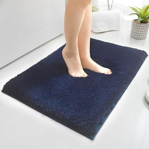 Baahrnom Microfibre Bath Mat 80 x 120 cm, Non Slip Bathroom Mat | Machine Washable Bathroom Rug Absorbent for Your Bath, Shower or Toilet