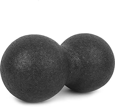 Generic Peanut Massage Ball, 24x12cm EPP Sports Massager Fitness Yoga Ball Massage Akupunkturpunkter Massagering Boll för Massering Av Nacke, Armar, Kalvar (Svart)