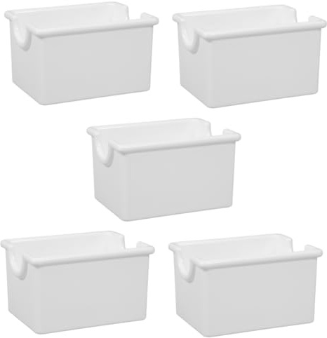 WEKADRIN 5 Piezas Caja Organizadora Acrílica para Bolsitas de Té y Azúcar Soporte Compacto para Paquetes de Café y Condimentos Organizador Práctico para Encimera Oficina y