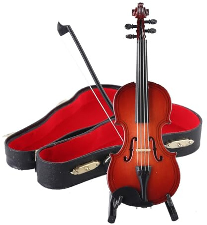 12 cm Miniatur Violine, winziges Modellinstrumentenmodell mit Holz