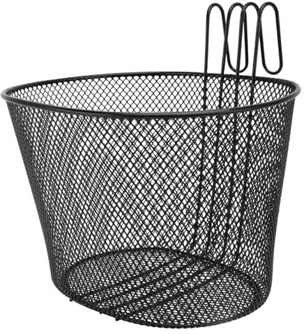 Gatuida Cestino Bici Anteriore in Ferro Resistente con Gancio Staccabile Grande capacità per Ragazzi Ragazze e Adulti Facile da Montare Senza Attrezzi per Manubrio Biciclette