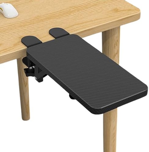 Accoudoir d'ordinateur pour bureau – Extension pliable à clipser | Repose-coude | Pour la maison, le bureau, l'école, l'appartement, le dortoir, la chaise, le clavier, le travail, l'étude des adultes