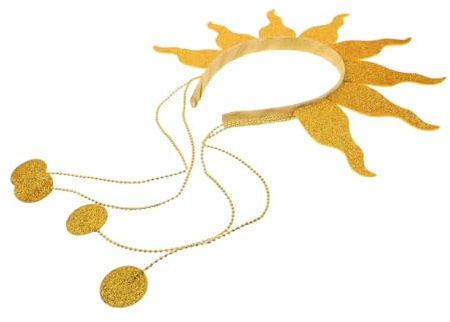 VANZACK Flamme de Soleil Accessoire de Tête Léger et Résistant pour Fête Bandeau Feu Exagéré pour Femmes et Garçon Fille pour Halloween Festivals Rave et Soirées Déguisées