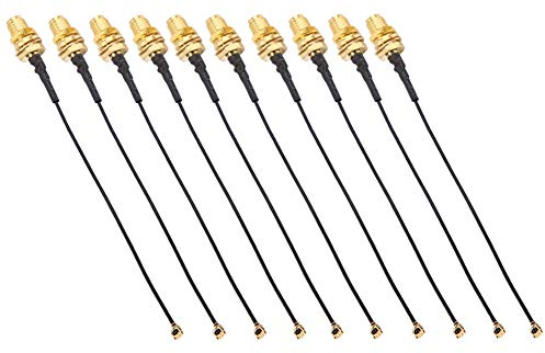Xiuganpo Cavo di Prolunga SMA a IPX (U.FL) in Ottone Resistente per Apparecchiature a Microonde con Loop RF 10 Cm per Sistemi di Comunicazione Digitale