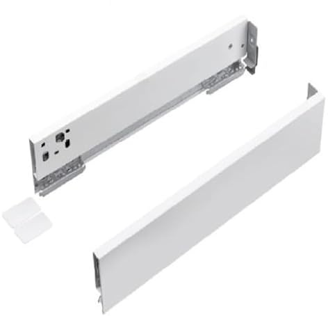 cyclingcolors 2x schubladensystem schubkastengarnitur (rechts + links), Schubkasten-System, Schubladenschiene, Schubladen-Box, Küchen-Schrank, Möbel, Tür, zeichen 16mm, höhe 89mm, länge 650mm, Weiß