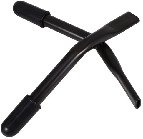HAMPPLIES Wheelchair Brake Handle Extenders Mobility Aid Accessory 2pcs with Extended Design Iron Material, Black Cap 210 Bend and Universal Compatibility for Wheelchair Users