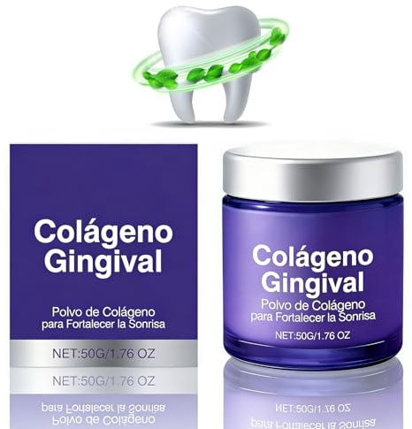 Colágeno Tooth en Polvo, Pasta Dental en Polvo con Colágeno e Hidroxiapatita, 50G, Cuidado de Encías, Protección del Esmalte y Limpieza Suave Diaria, Frescura y Limpieza Natural (1PC)