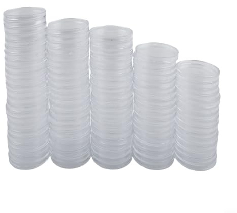 100 Stück transparente 38 mm runde Kunststoff-Münzaufbewahrungsboxen für Numismatic-Sammelschutz und Display-Setup