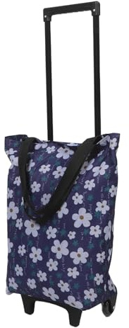 ibasenice Carrello Struttura Rinforzata Pieghevole Leggero della con Ruote per Scale in Oxford Cloth e Plastica, per Appartamenti e
