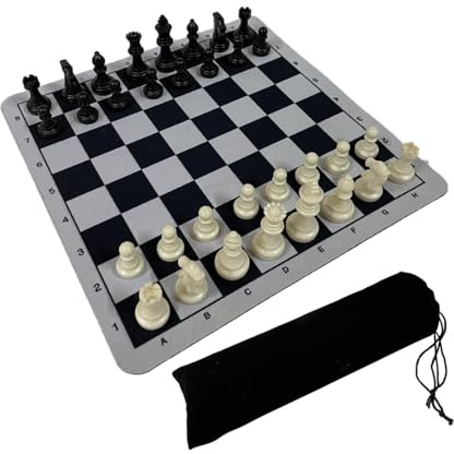 mophrati Jeu d'échecs de Voyage Facile à Transporter. Profitez de Moments conviviaux en Famille et initiez Les Plus Jeunes à la stratégie. Jeu d'échecs de