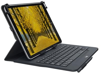 Logitech Universal Folio Case mit integrierter Tastatur für 23-25,5/9 10 Zoll Tablets (CH)