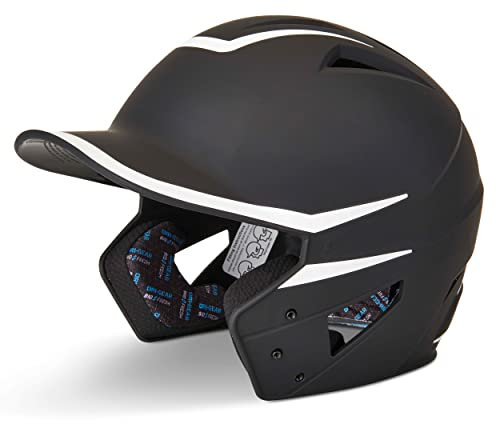 CHAMPRO HX Legend Plus Performance Baseball-Schlägerhelm mit abnehmbarem Backenschutz in zweifarbigem Matt-Finish